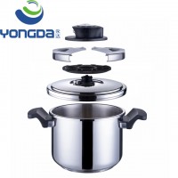 Multi-function Lid Design Food Grade 304 Stainless Steel Pressure Cookers